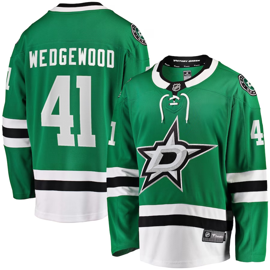 Men's Dallas Stars Scott Wedgewood #41 Kelly Green Home Breakaway Jersey